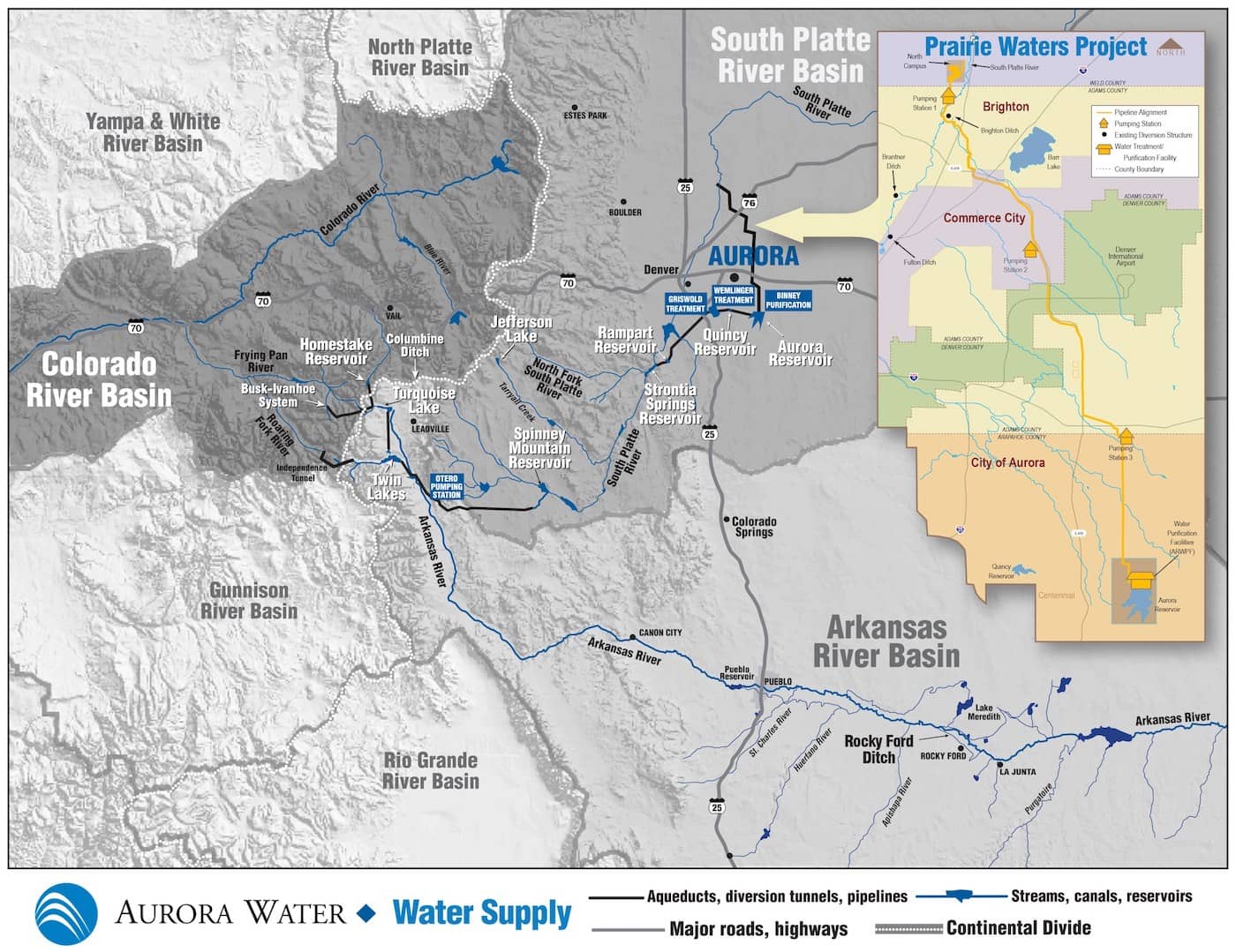 Aurora Water Supply Map