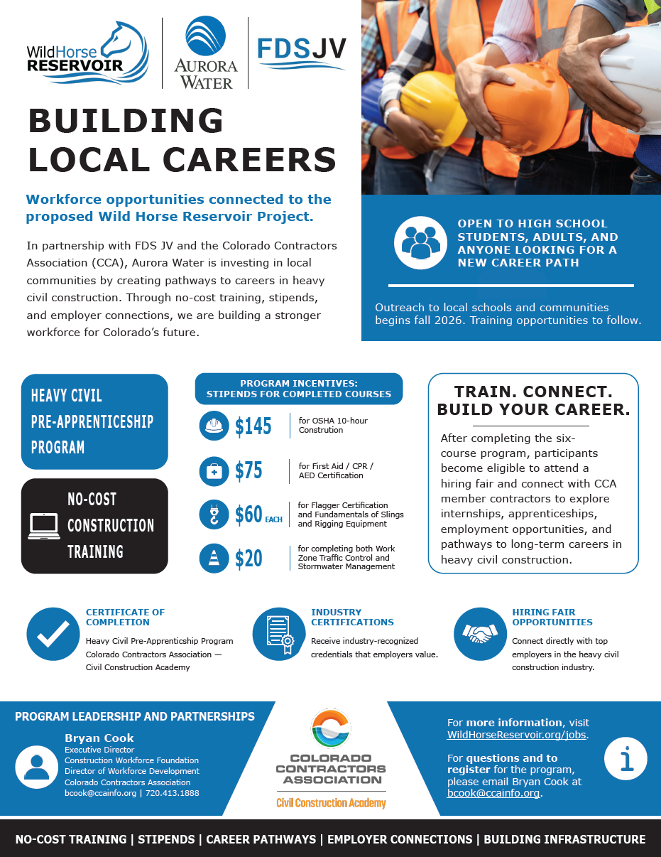 Flyer with more information on the Heavy Civil Pre-Apprenticeship Program.